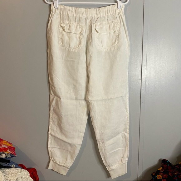JOIE White Linen Jogger Pants Size Small - Picture 3 of 8